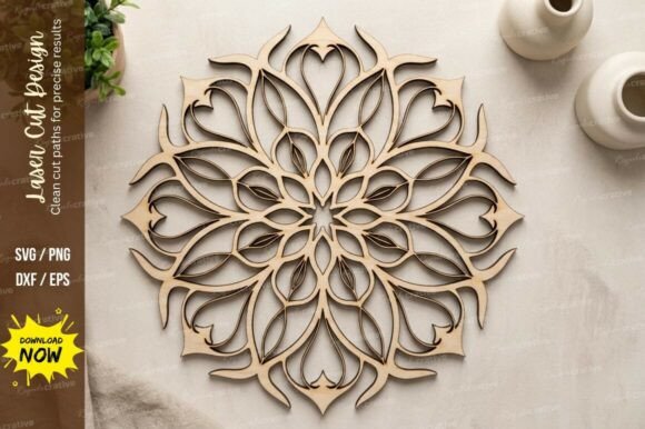 Download Elegant Flower Laser Cut SVG, Laser Cut - Premium Resources