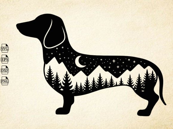 Download Dachshund Nature Scene SVG, Dog Svg - Premium Bundle