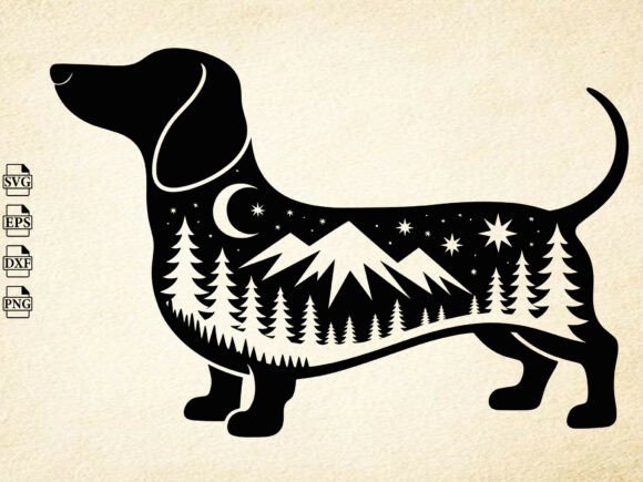 Download Dachshund Nature Scene SVG, Dog Svg - Premium Bundle